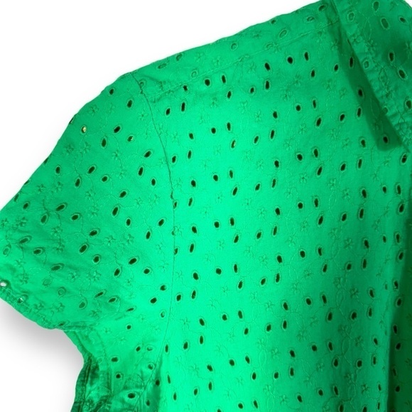 4 for $40 SALE! J Crew Mercantile Eyelet Tie-Front Dress, Apple Green, Size S - Picture 5 of 15